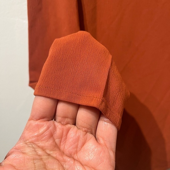 MM Lafleur The Wilder Top-Knit Crepe in Burnt Orange Size Small - Picture 6 of 9